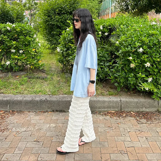Lace waistband pants