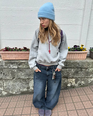Saddle Shoulder Fleece Lined Sweatshirt