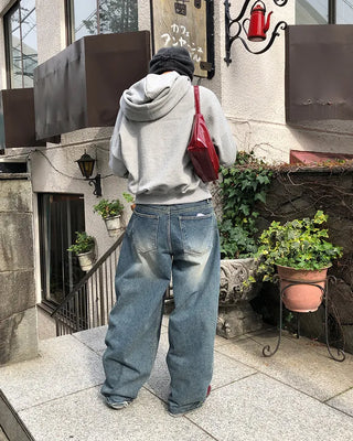 Cropped double-zip hoodie