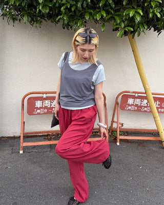 Straight Summer Easy Nylon Pants