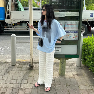 Lace waistband pants