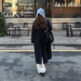 Plain wool tassel scarf