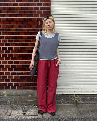 Straight Summer Easy Nylon Pants