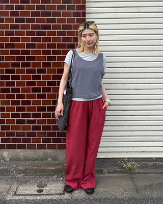 Tank Layered Semi-Cropped Short T-Shirt
