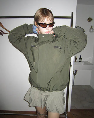 Zip-fly nylon jacket