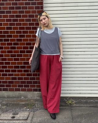 Tank Layered Semi-Cropped Short T-Shirt