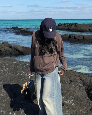 Vintage Wash Double Zip Hoodie