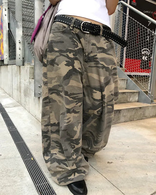 Camouflage Super Wide Cotton Pants