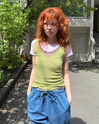 U-neck layered camisole