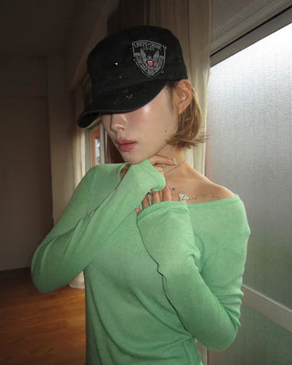 Army Patch Studded Railroad Cap