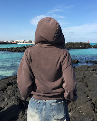 Vintage Wash Double Zip Hoodie