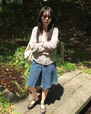 Wide inseam half pants