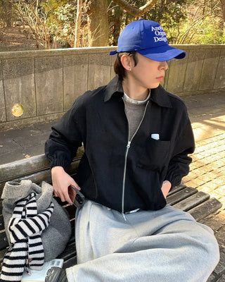 Color pocket zipper jacket