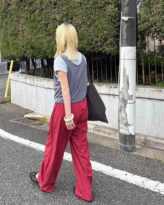 Straight Summer Easy Nylon Pants