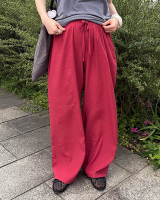 Straight Summer Easy Nylon Pants