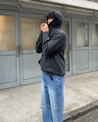 (Unisex) Zippered Hoodie Cardigan