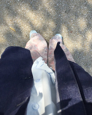 Vintage floral bootcut pants