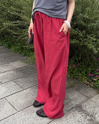 Straight Summer Easy Nylon Pants