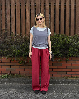 Straight Summer Easy Nylon Pants