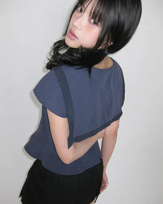 (ORIGINAL) Sailor Collar Ribbon Blouse