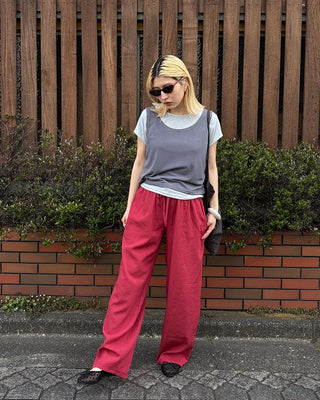 Straight Summer Easy Nylon Pants