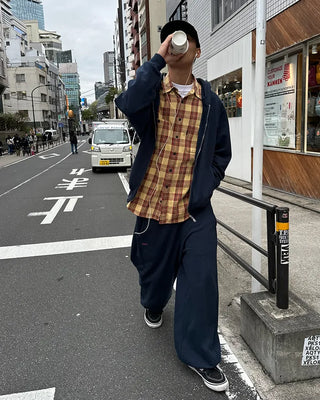 (ORIGINAL) Side-tuck Loose Fit Sweatpants (Fleece Lined)