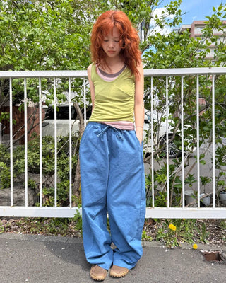 U-neck layered camisole