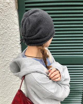 Back drawstring beanie