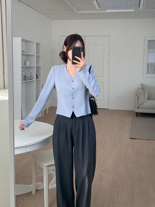 Tie jacket & blouse set