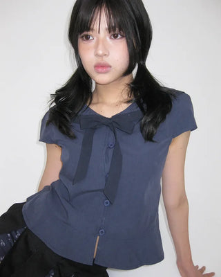 (ORIGINAL) Sailor Collar Ribbon Blouse