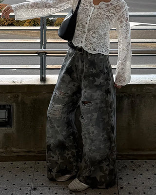 Lace sheer cardigan