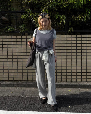 Tank Layered Semi-Cropped Short T-Shirt