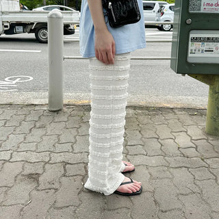 Lace waistband pants