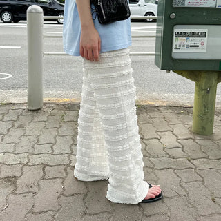 Lace waistband pants