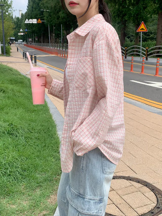 Seersucker check shirt (2 colors)
