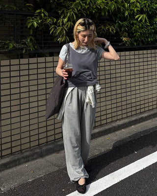 2-way hem wide outseam sweatpants
