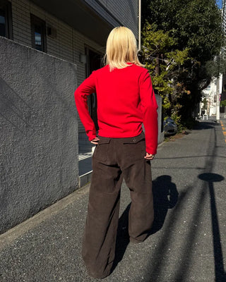 Scooped Neck Fleece Long T-Shirt