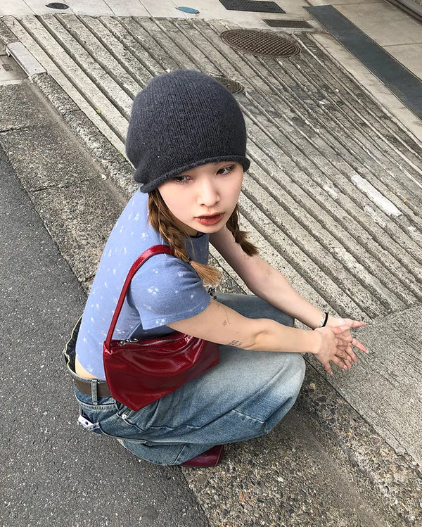Back drawstring beanie