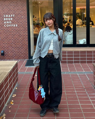 Balloon sleeve cardigan