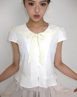 (ORIGINAL) Sailor Collar Ribbon Blouse