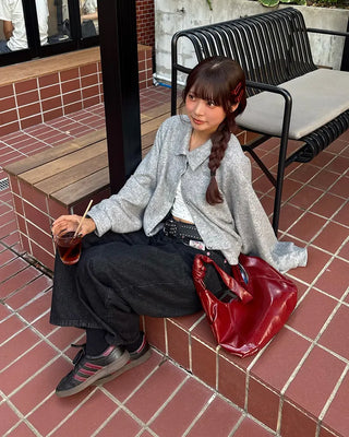 Balloon sleeve cardigan