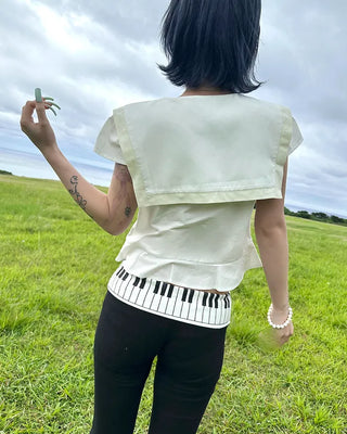 (ORIGINAL) Sailor Collar Ribbon Blouse