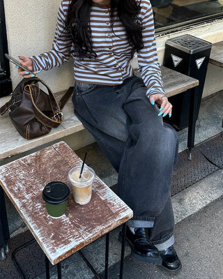 Two-tone striped cardigan