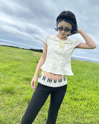 (ORIGINAL) Sailor Collar Ribbon Blouse