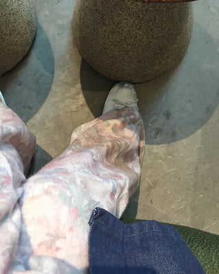 Vintage floral bootcut pants
