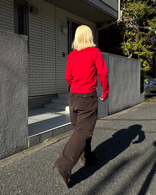 Scooped Neck Fleece Long T-Shirt