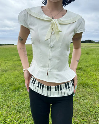 (ORIGINAL) Sailor Collar Ribbon Blouse