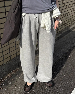 2-way hem wide outseam sweatpants
