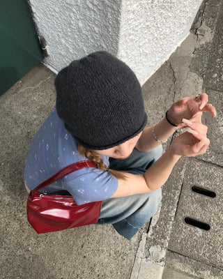 Back drawstring beanie