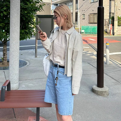 Denim shorts